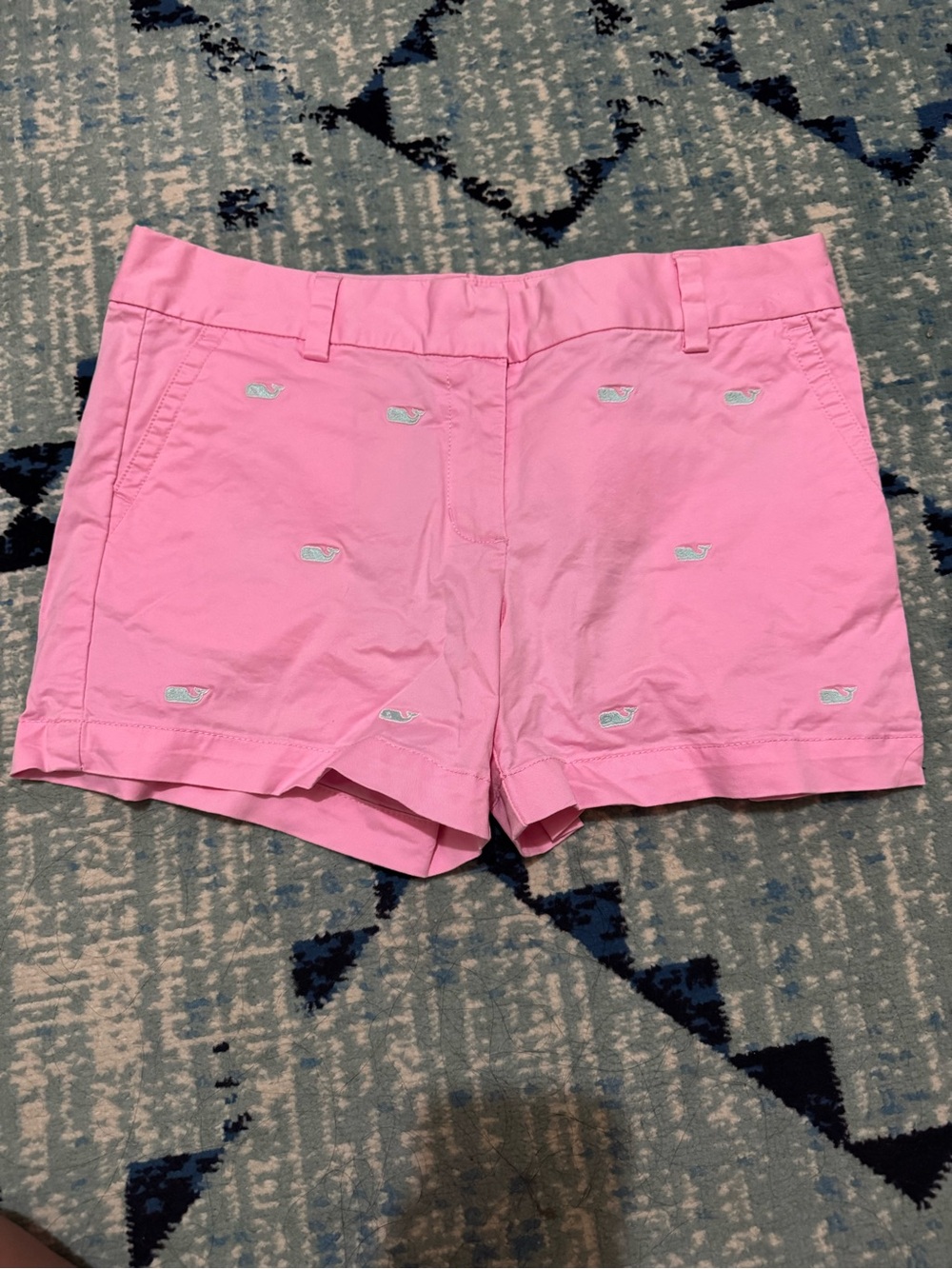 Vineyard Vines Pink Embroidered Whale Shorts